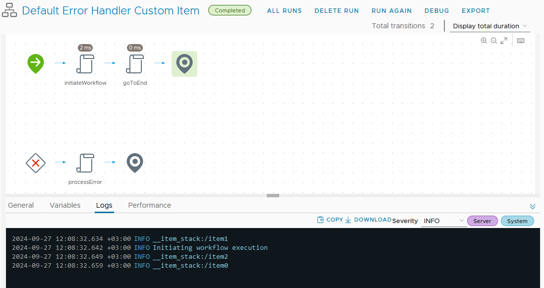 Default Error Handler Workflow