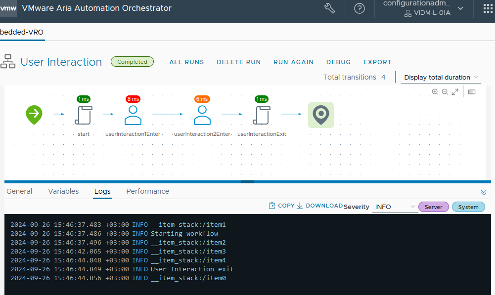 User Interaction Workflow