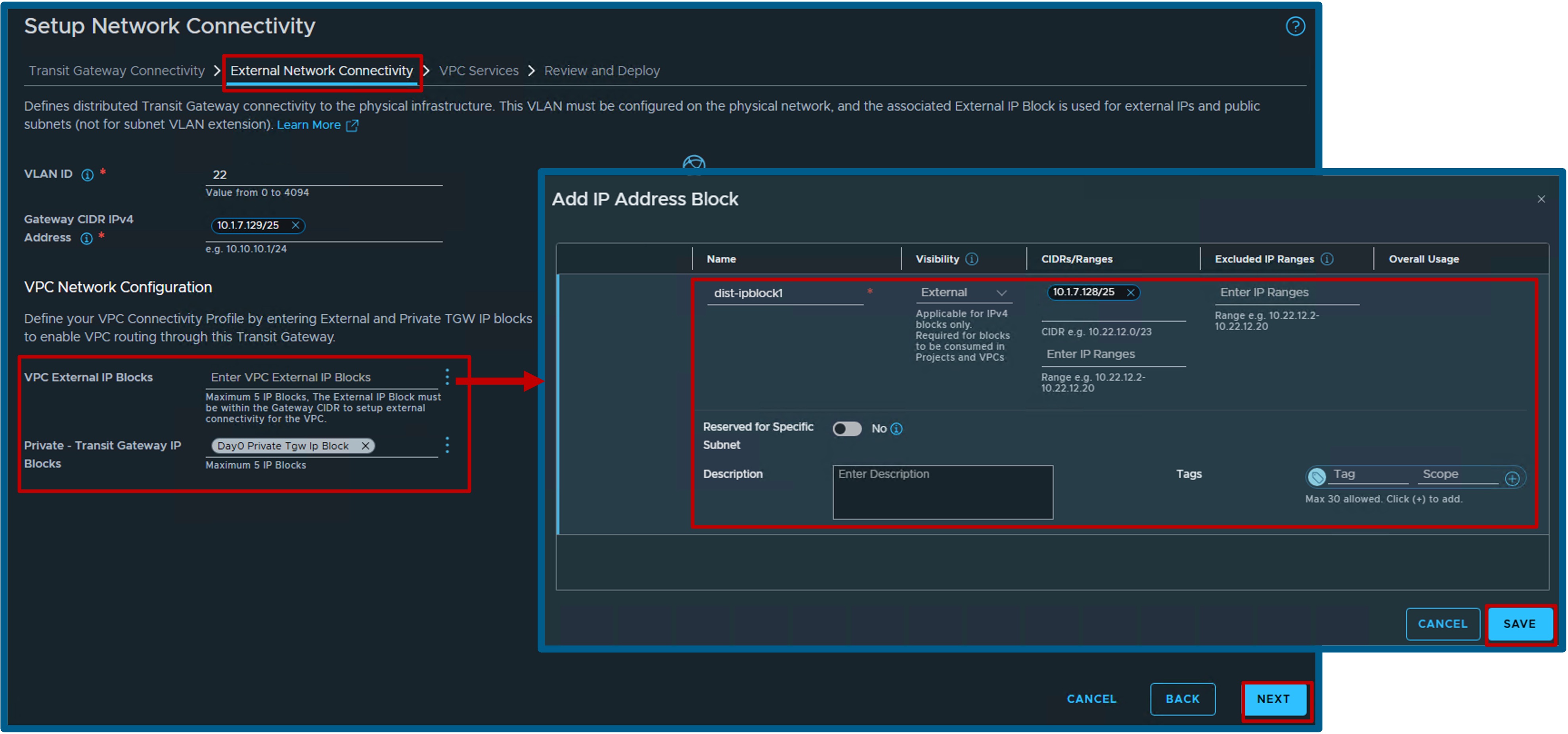 External Network Connectivity