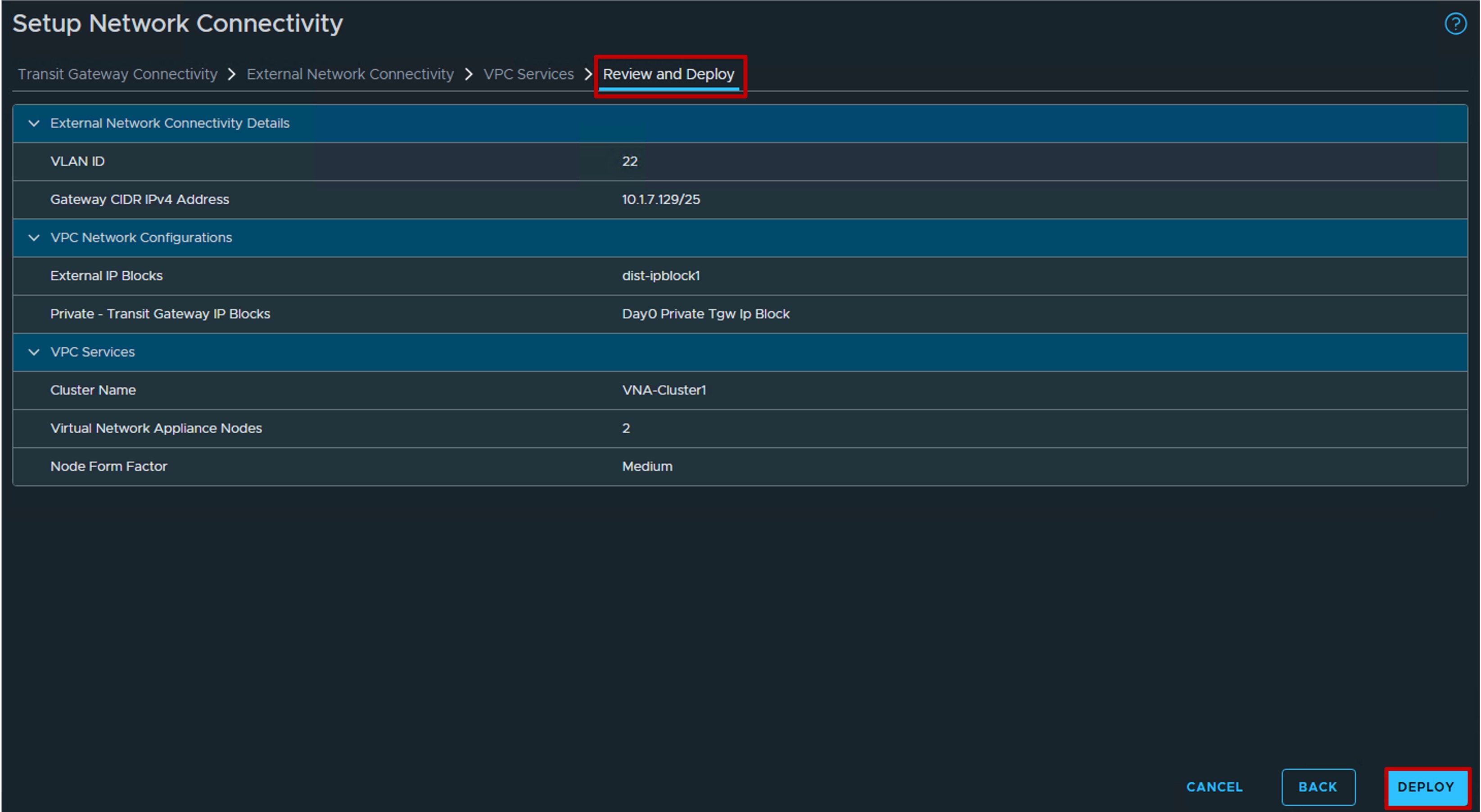 Review and Deploy