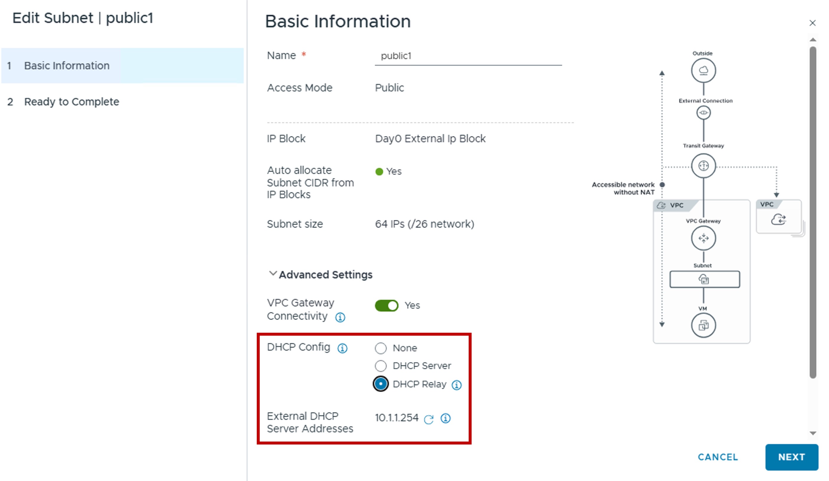 vCenter Enable DHCP Server