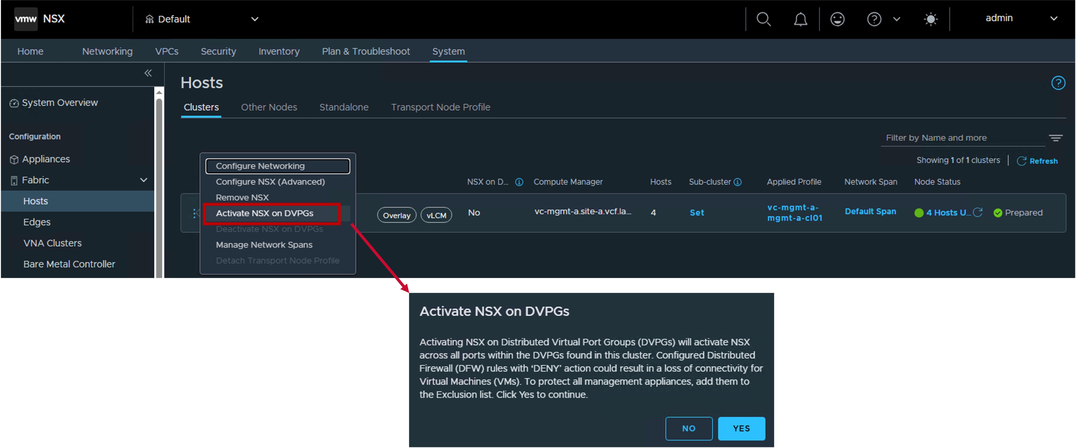 NSX on DVPGs